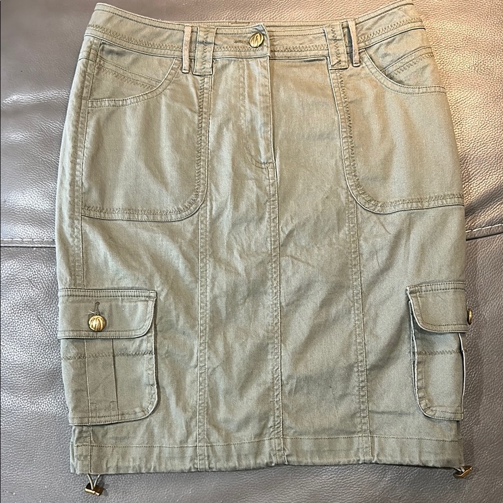 SPANNER Olive Green Midi Skirt. Size 4.
